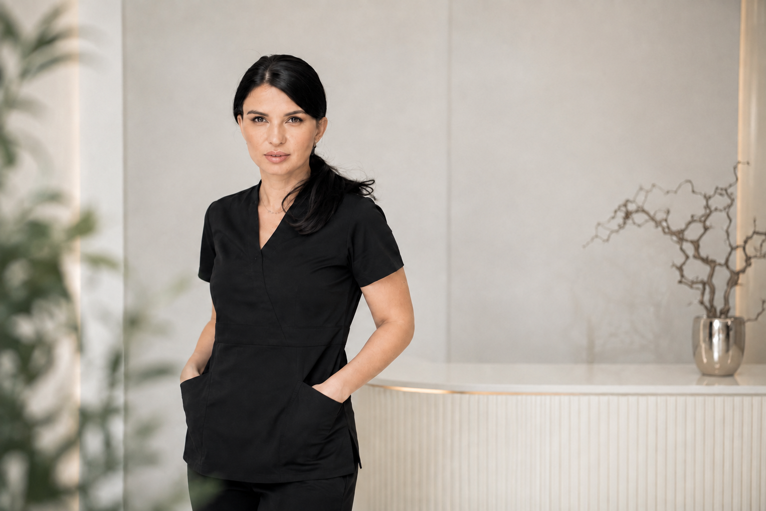Lek. dent. Oksana Yakovuk w gabinecie